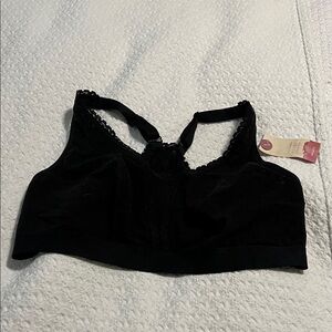 Cacique Black Lace Trim Bralette